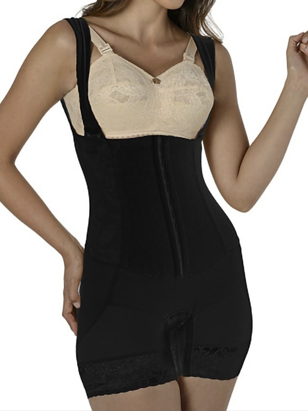 Women’s Black Full-Body Shapewear Bodysuit - Slimming Waist & Thigh Control